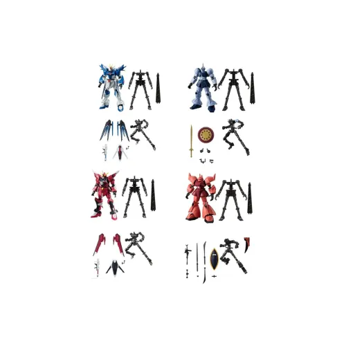 BANDAI Gundam Первый Гандам EXTRAORDINARY Freedom Timeless Justice Lucky Draw Single Capsule Toy Целая Коробка 8 шт
