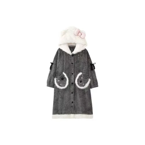 Mu Qingqing Серые Халаты Женские Банные халаты