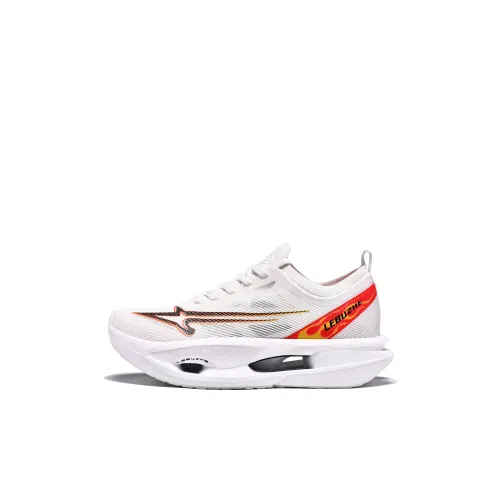 LEBUZHE Низкий топ детские беговые кроссовки Белый Красный Пламя Огонь Унисекс
