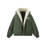 Армейский зеленый [Меховой воротник, пуховая куртка]