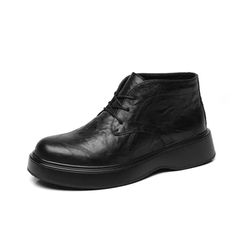 H2 Британский стиль Высокие топы Мужская обувь Повседневные кожаные туфли Мужские