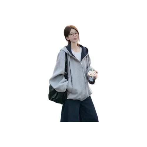 ONENINE34PM Серый с флисовой подкладкой женские свитшоты