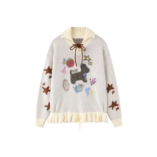 STARFEI Белый Женский Свитер