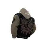 Чёрный [Тяжёлый твид с кожаными вставками, вышивка]