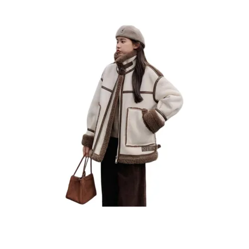 Vintage Cars Бархат Feel Пальто Женские