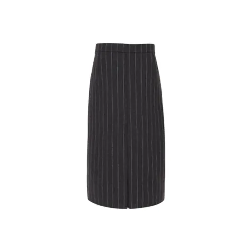 SAINT LAURENT Длинная Юбка Женская Темно-Серый