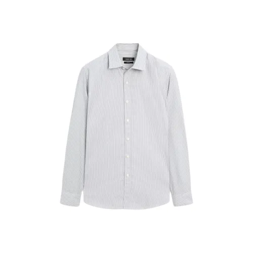 Massimo Dutti Светло-серые Мужские Рубашки