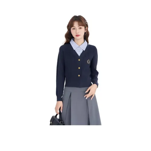 ONENINE34PM Темно-синий синий топ женский трикотаж