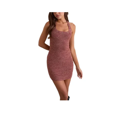 Motel Rocks Codiya Шипы Мини Платье Красный Сияние Без рукавов Платье Женское