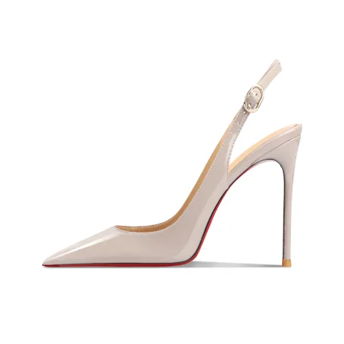 Siwei Узкий каблук Низкий вырез Заостренный носок Супер Высокий каблук Женские Телесный Серый Элегантность Универсальный Обувь без подкладки