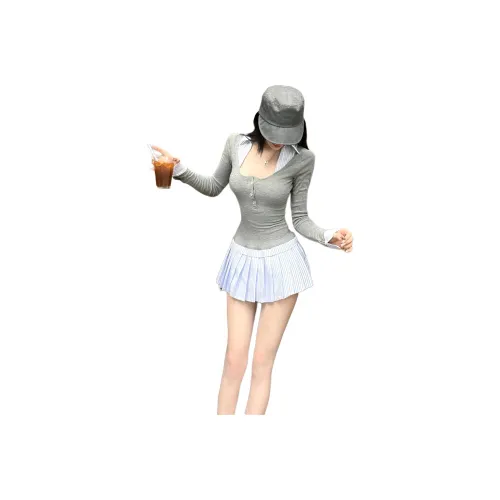 VENICEW Длинное платье с длинными рукавами женское