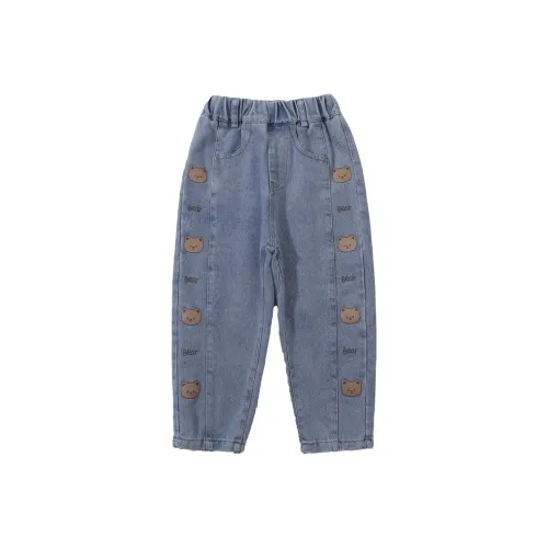 RHOBESAM Rice Соус Babe Боковая сторона Медвежонок Джинсы 0 Синий Пре-школа Джинсы