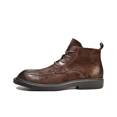 ZUOSAISI Ботильоны 8,5 см Мартин Boot 3 см Мужской Кофе