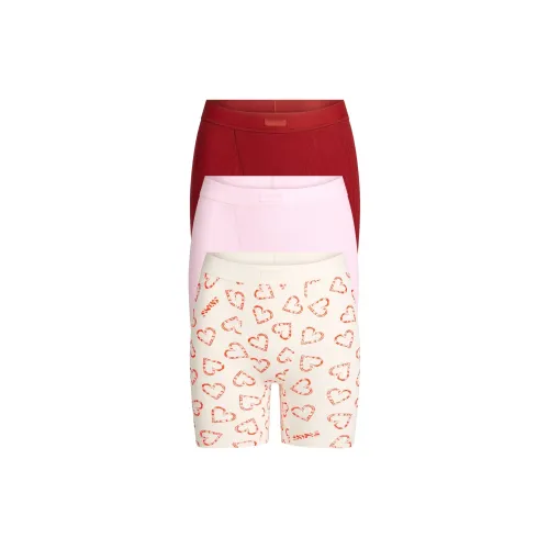 SKIMS Праздника Fw25 Хлопок Рيب Боксер 3 упаковки Женские 3 упаковки