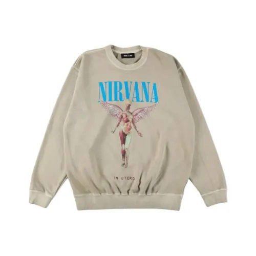 WIND AND SEA совместное издание Fw25 Nirvana IN UTERO Круглый вырез Свитшот Унисекс