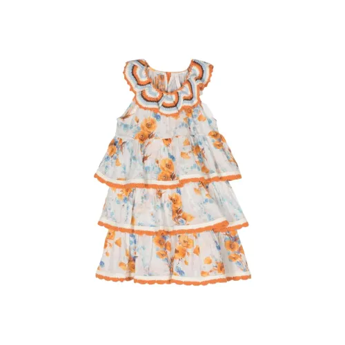 Zimmermann Детское платье для девочек детская одежда FW23 апельсин для малышей