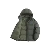 [С капюшоном, наполнитель, пуховик] Армейский зеленый (с логотипом "Альпинизм Transformable" на груди)