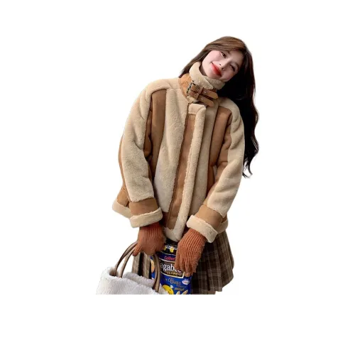 Vintage Cars Бархат Feel Пальто Женские