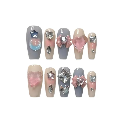 Yun Yue Joe Милый Dreamy Candy Дофаминовая одежда Y2K с 3D-эффектом False Nail MID Длина (размер в длину) 25 мм