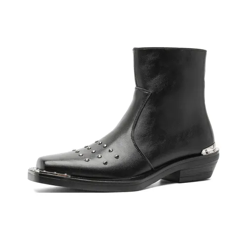 ZHENRAN Железо Голова Челси Мартин Boot Мужской