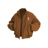 Кофейный хлопковый пуховик