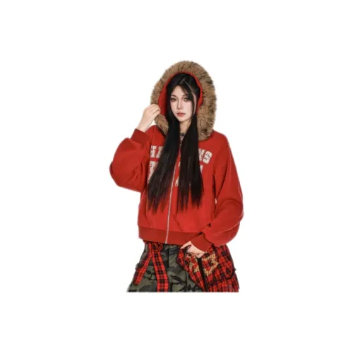 YUNPO Красный Унисекс Куртки