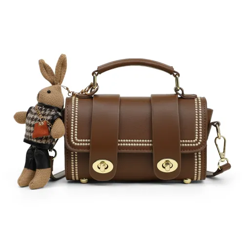 PT'SON Сумка через плечо из синтетической кожи стандартная женская коричневый белый