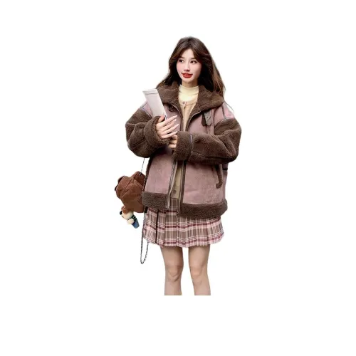 Vintage Cars Бархат Feel Пальто Женские