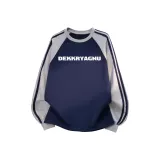 Серый и темно-синий с тремя полосами [высококачественная версия, тяжелый, 100% хлопок]