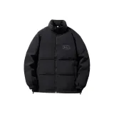 Чёрный хлопковый пуховик