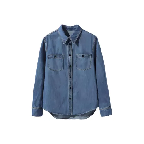 ЮЙЧЖАОЛИНЬ Синий Женские Джинсовые Куртки