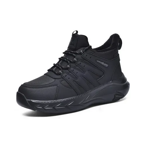 Yi Jiabao Slip-resistant Thermal High-top Casual Shoes Men's Yi Jiabao Противоскользящие Термические Высокие Кеды Повседневная Обувь Мужская