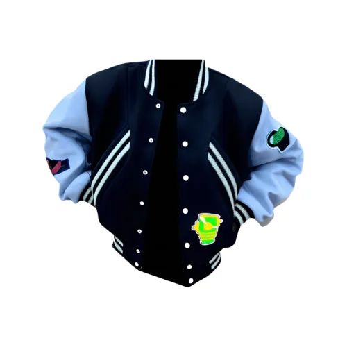 SNEIKLAU Темно-синий Синий Японский стиль Уличный Hip Hop Унисекс Куртки