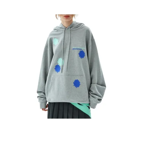 MARDI MERCREDI Fw25 OVERSIZED HOODY POCLANOS X MARDI_Серый Свитшот Унисекс
