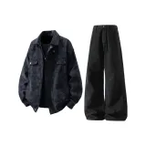 Чёрный топ + чёрные джинсы