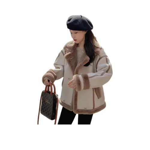 Vintage Cars Бархат Feel Пальто Женские