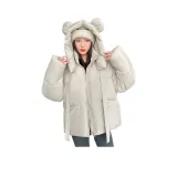 Белая хлопковый пуховик