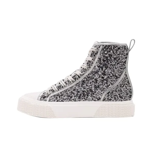 MARC JACOBS Высокие кеды женские черно-белые