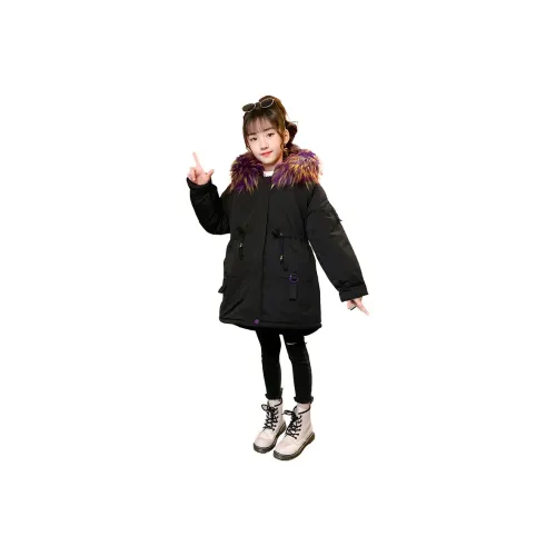 Yalu Черный флис с подкладкой Школьная утеплённая куртка