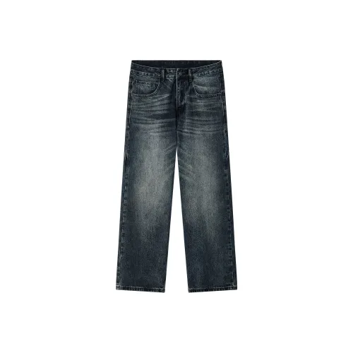 Jeep Синий Черный Унисекс Джинсы