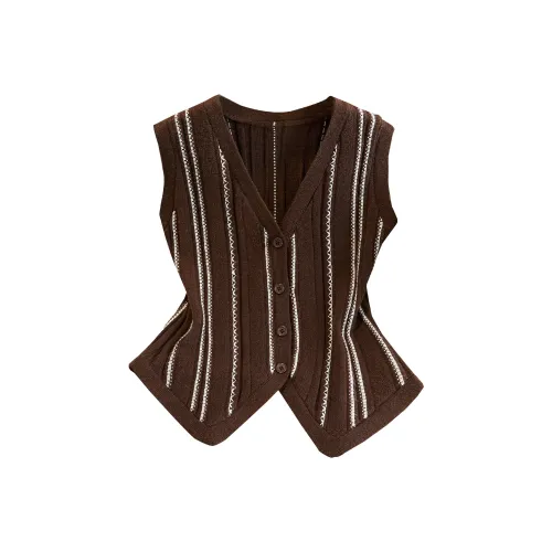 TOUCH Темный кофейный женский жилет