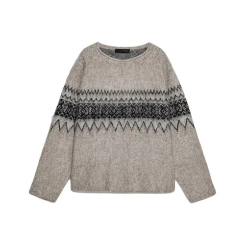 ZARA Collaboration Песочный Зебровый принт Женский Трикотаж