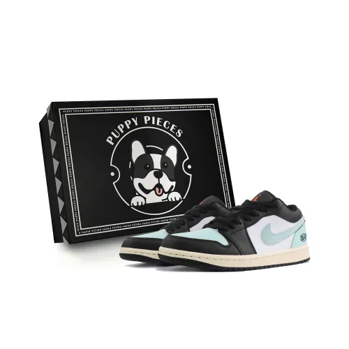 JORDAN Air Jordan 1 Винтажные баскетбольные кроссовки Low Топ Черный Унисекс