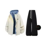 Абрикос + Черный [Утолщенный и с флисовой подкладкой]