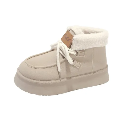 ALXNAN Сноубутсы Бежевые с флисовой подкладкой Женские