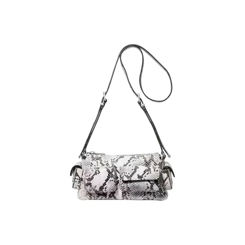 MICHAEL KORS Dakota Кожа Сумка через плечо Маленькая Женская Белая и Светло-Серая