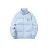 Синий хлопковый пуховик