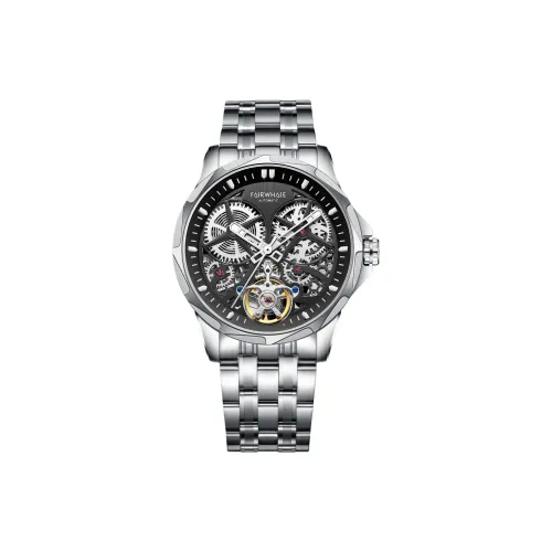 FAIRWHALE Автоматический Механический Механизм Мужские Часы 35мм*35мм*12мм Черный