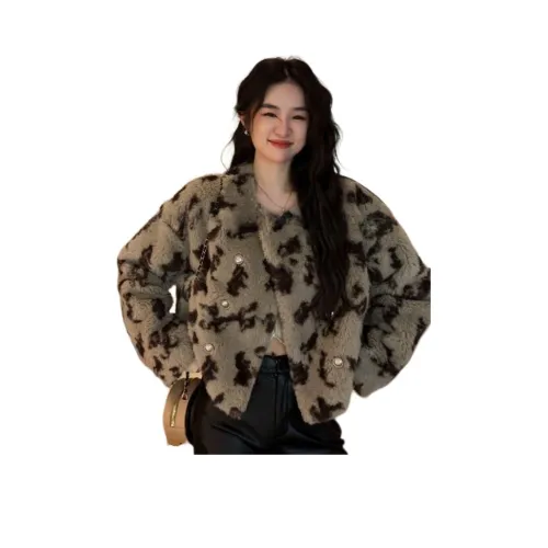 BVODE Кошка Серый Утепленный Женские Бархатные куртки