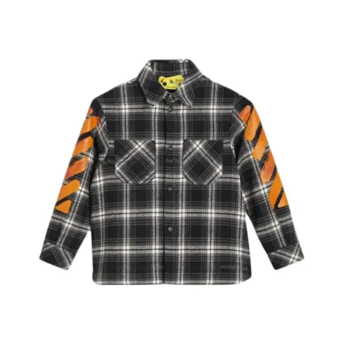 Off Белый Повседневная Рубашка Детская Возраст 3-7 Лет